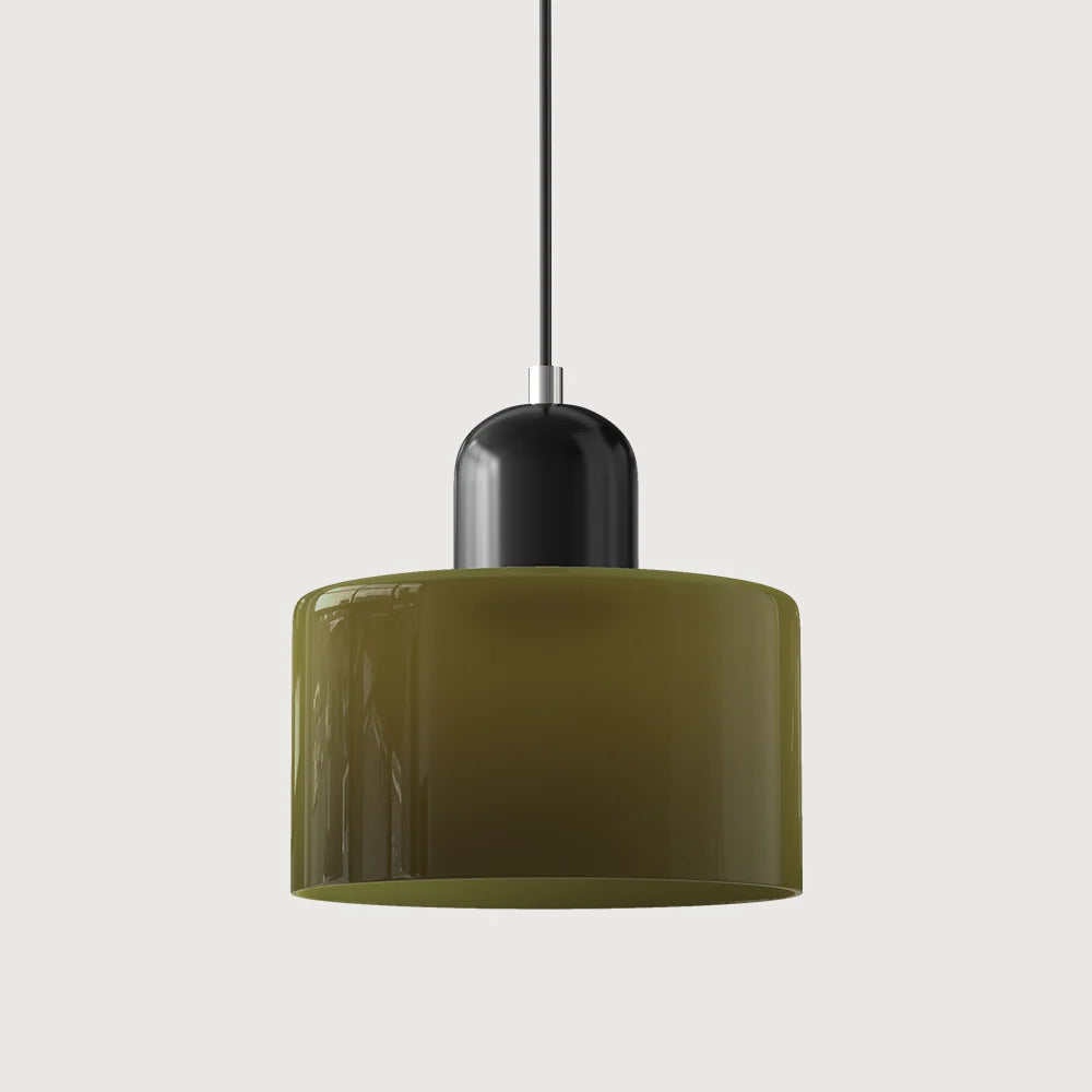 Pendant Light | Two-Tier Glass Shade & Warm Diffused Light