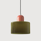 Pendant Light | Two-Tier Glass Shade & Warm Diffused Light