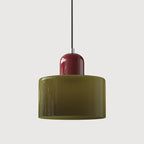 Pendant Light | Two-Tier Glass Shade & Warm Diffused Light