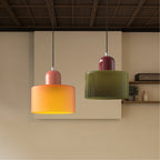 Pendant Light | Two-Tier Glass Shade & Warm Diffused Light
