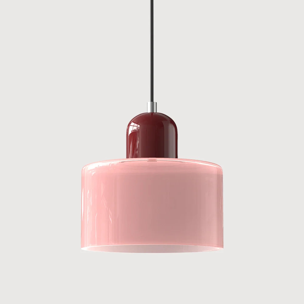 Pendant Light | Two-Tier Glass Shade & Warm Diffused Light