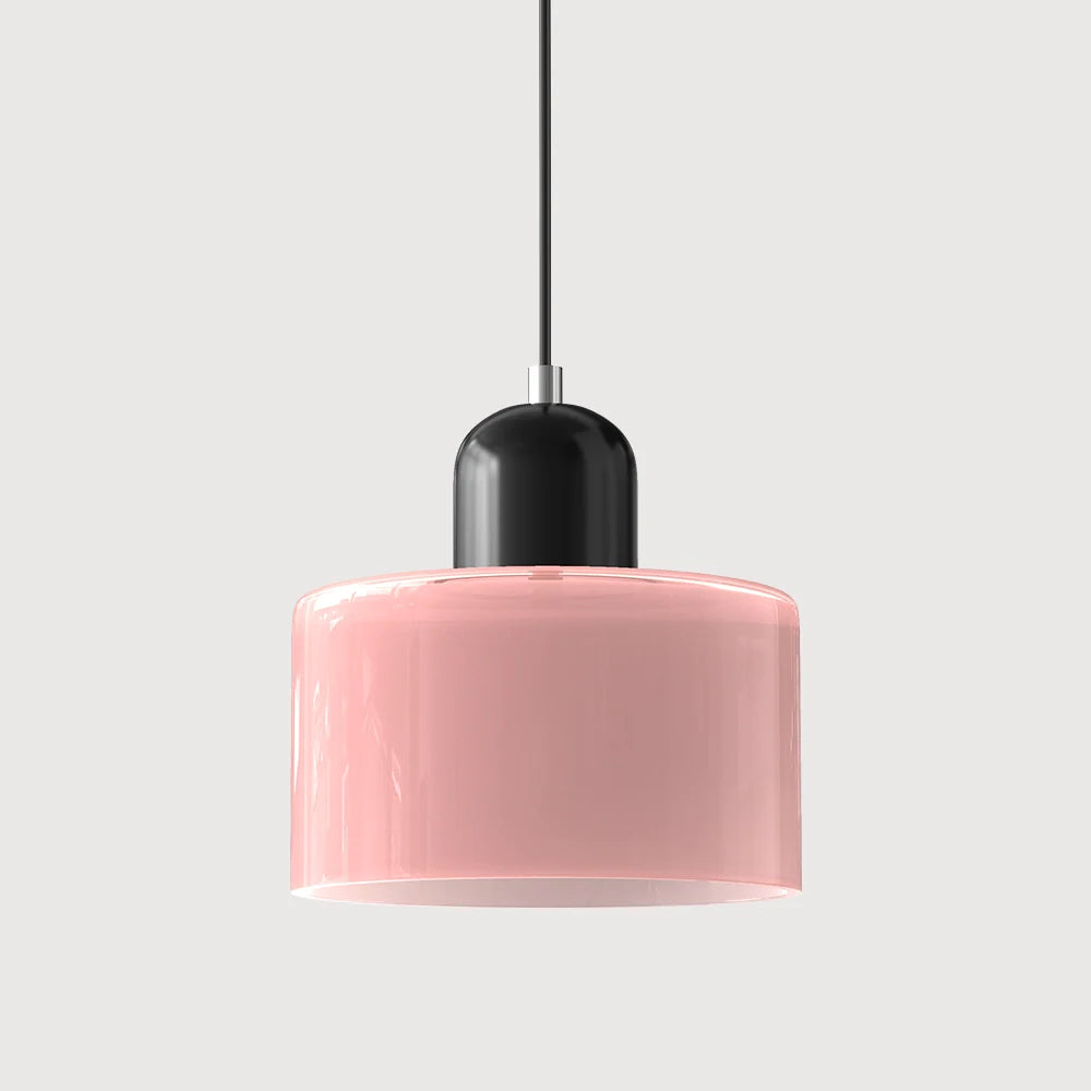 Pendant Light | Two-Tier Glass Shade & Warm Diffused Light