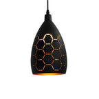 Pendant Light | Vintage Black Metal & Adjustable Height
