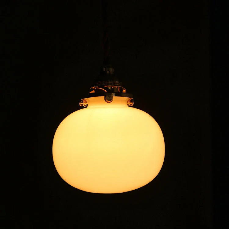 Pendant Light | Vintage Copper & Glass Shade | E26 Socket