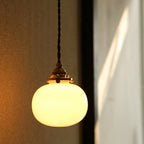 Pendant Light | Vintage Copper & Glass Shade | E26 Socket