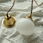 Pendant Light | Vintage Copper & Glass Shade | E26 Socket