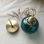 Pendant Light | Vintage Copper & Glass Shade | E26 Socket