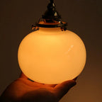 Pendant Light | Vintage Copper & Glass Shade | E26 Socket