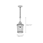Pendant Light | Vintage Industrial Solid Wood & Metal | 20 cm Diameter