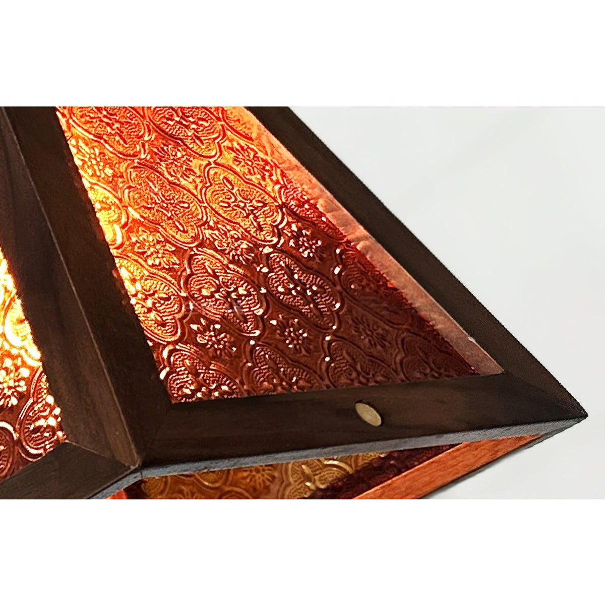 Pendant Light | Walnut & Ash Wood Glass Shade | 20 cm Diameter