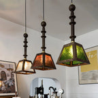 Pendant Light | Walnut & Ash Wood Glass Shade | 20 cm Diameter