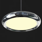 Pendant Light | Circular Acrylic Shades on Linear Bar | 3-Color LED