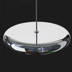 Pendant Light | Circular Acrylic Shades on Linear Bar | 3-Color LED
