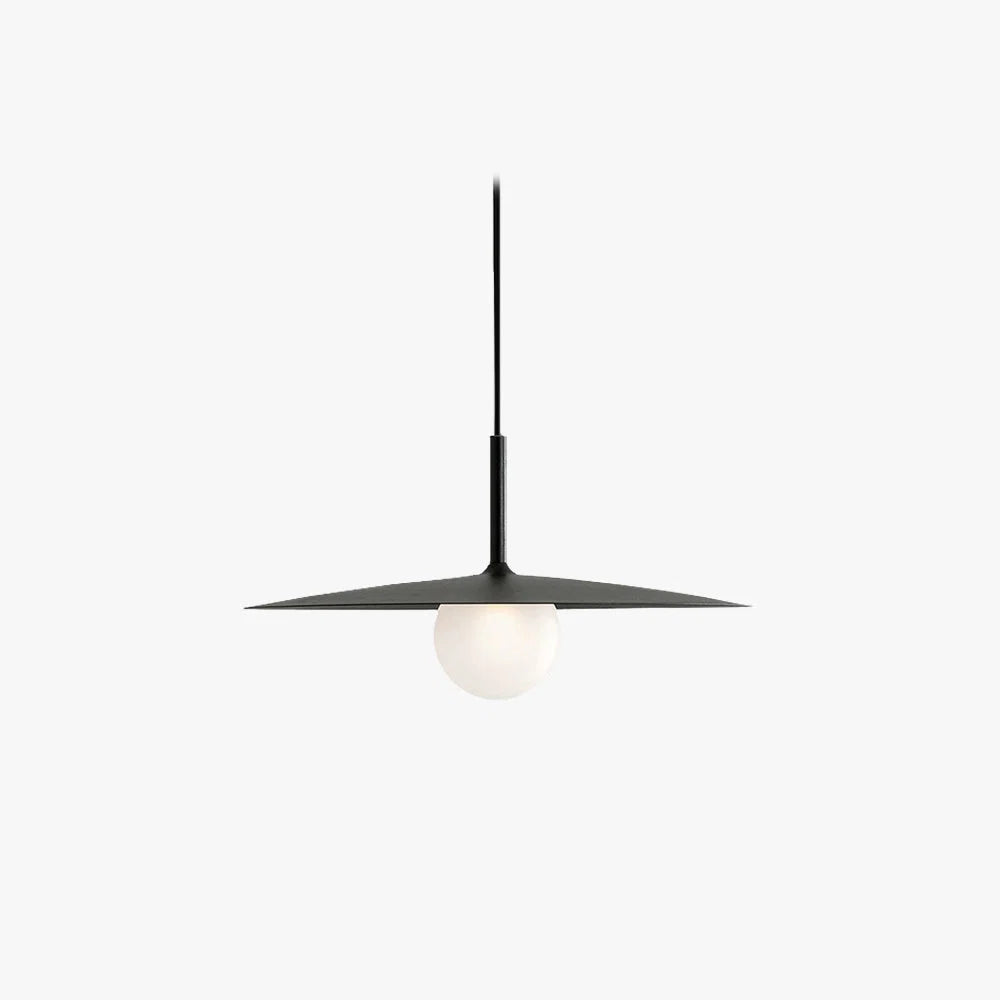 Pendant Light | Dish-Shaped Glass Shade | Black, White or Grey