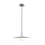 Pendant Light | Dish-Shaped Glass Shade | Black, White or Grey