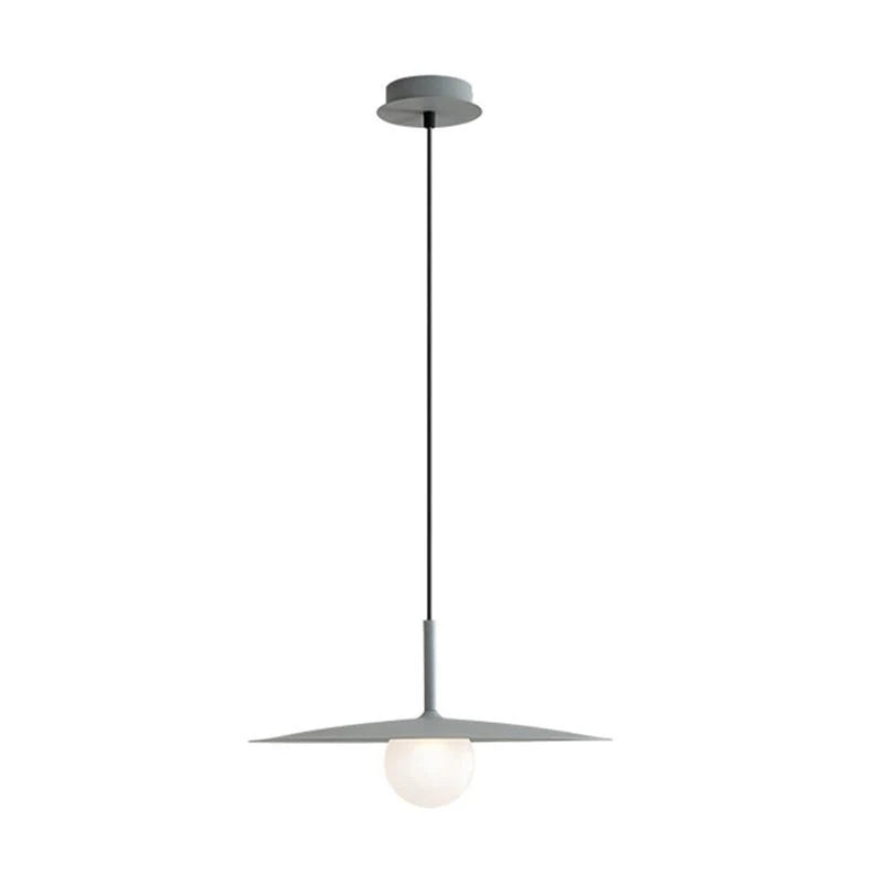 Pendant Light | Dish-Shaped Glass Shade | Black, White or Grey