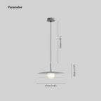 Pendant Light | Dish-Shaped Glass Shade | Black, White or Grey