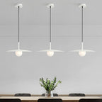 Pendant Light | Dish-Shaped Glass Shade | Black, White or Grey