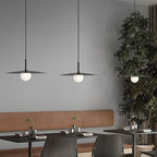 Pendant Light | Dish-Shaped Glass Shade | Black, White or Grey