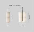 Pendant Light | Japanese Lantern Fabric Shade | Slim Metal Frame