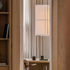 Pendant Light | Japanese Lantern Fabric Shade | Slim Metal Frame