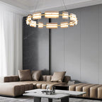 Pendant Light | Minimalist Copper Ring & Glass Shade | Dimmable LED