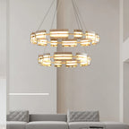Pendant Light | Minimalist Copper Ring & Glass Shade | Dimmable LED