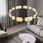 Pendant Light | Minimalist Copper Ring & Glass Shade | Dimmable LED