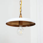 Pendant Light | Vintage Dome Metal Shade | Adjustable Chain