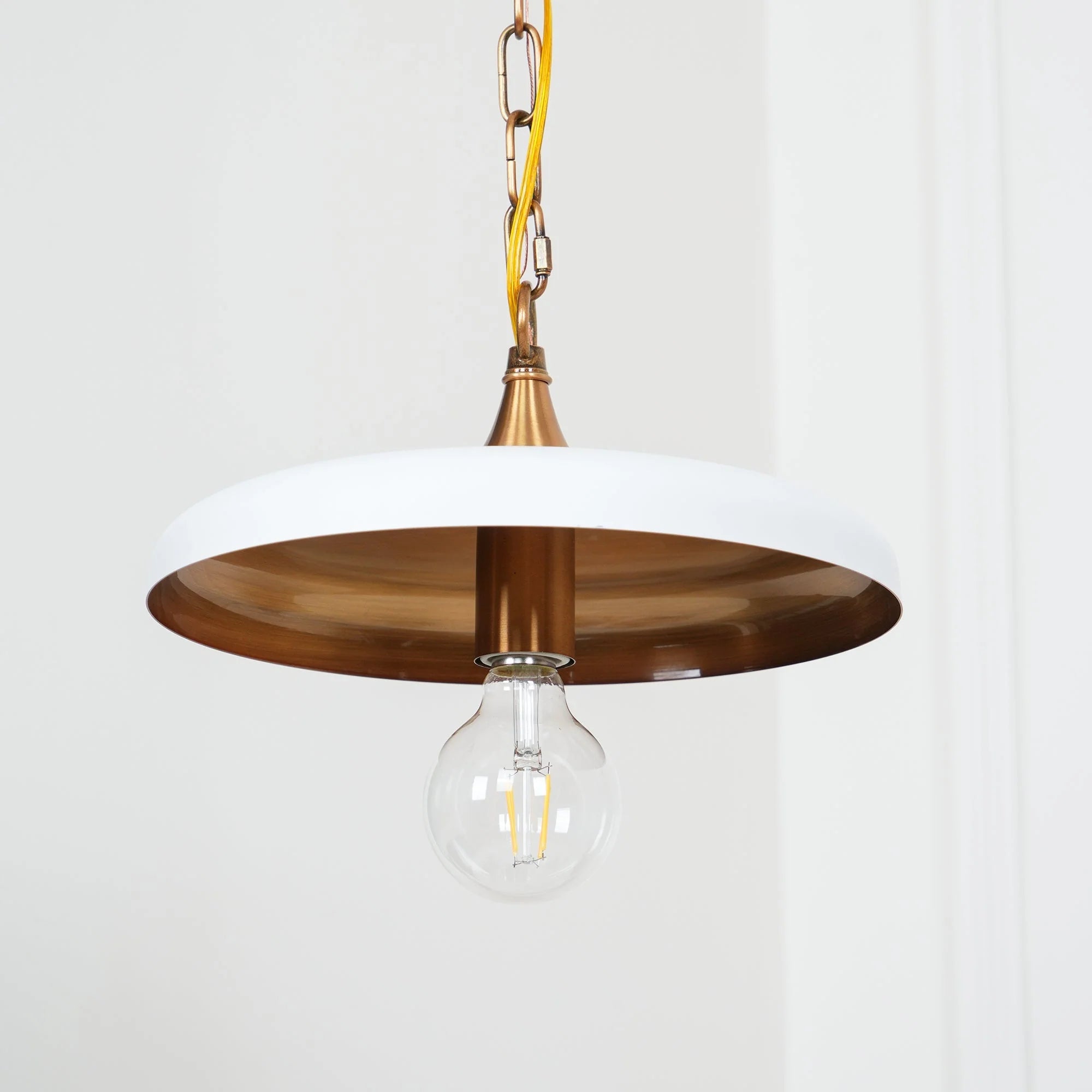 Pendant Light | Vintage Dome Metal Shade | Adjustable Chain