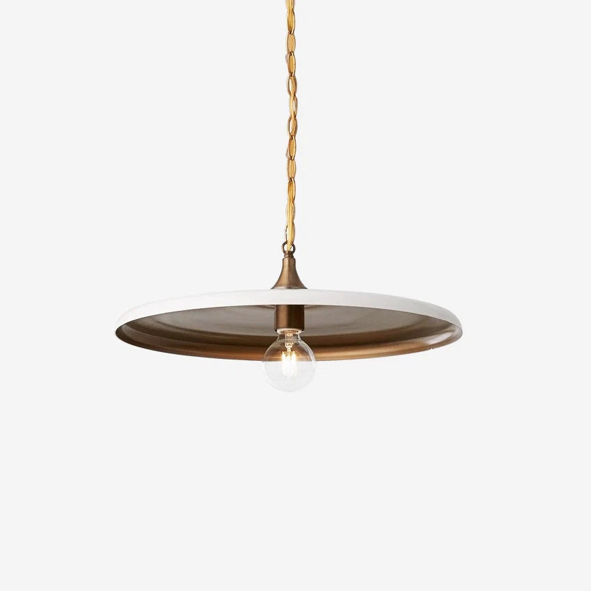 Pendant Light | Vintage Dome Metal Shade | Adjustable Chain