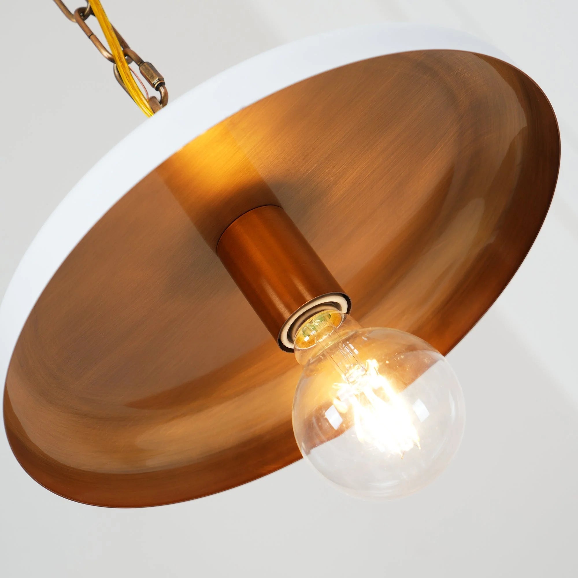 Pendant Light | Vintage Dome Metal Shade | Adjustable Chain