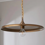 Pendant Light | Vintage Dome Metal Shade | Adjustable Chain