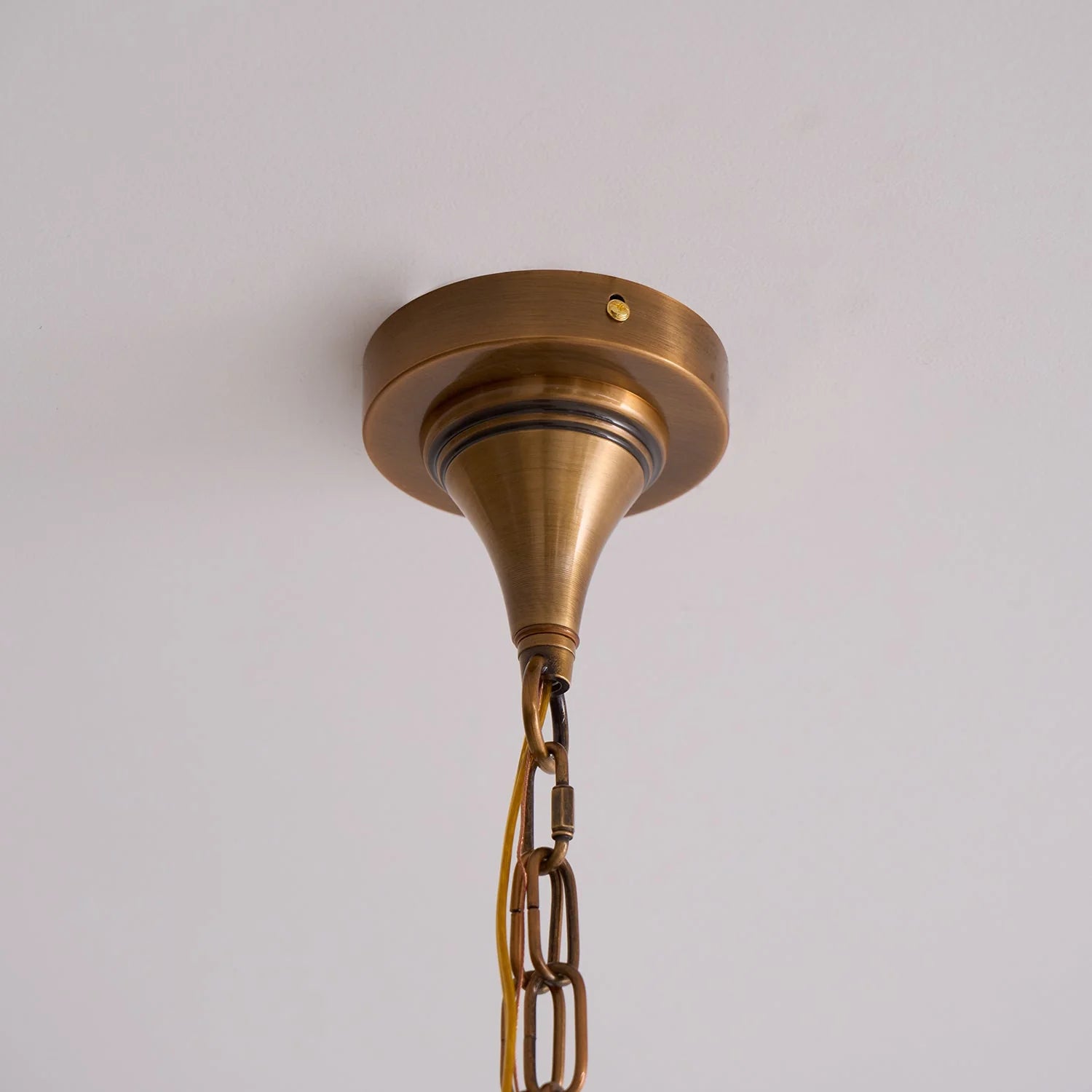Pendant Light | Vintage Dome Metal Shade | Adjustable Chain