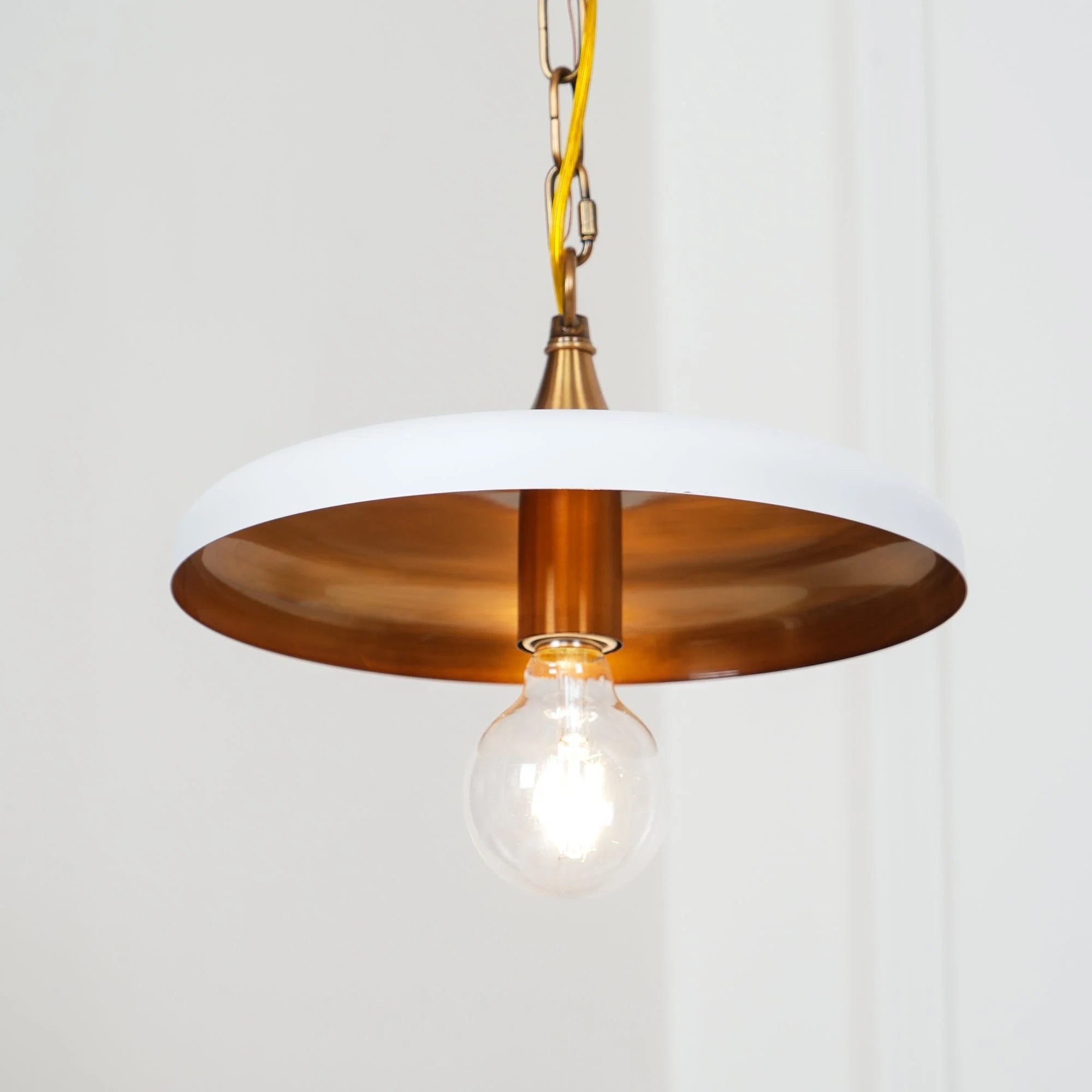 Pendant Light | Vintage Dome Metal Shade | Adjustable Chain