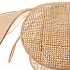 Pendant Light | Petal-Shaped Woven Rattan Shade | Metal Frame