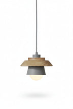 Pendant Light | Conical Aluminum Shade & Wood Accent | 90 cm Drop