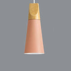 Pendant Light | Wood Cap & Metal Shade | Adjustable Cord