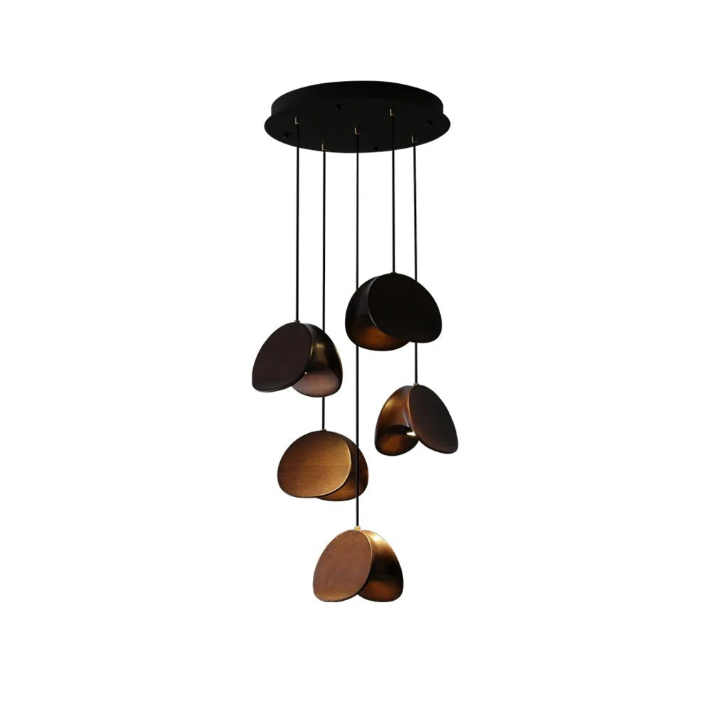 Pendant Light | Wood & Metal Integrated LED | Adjustable Suspension