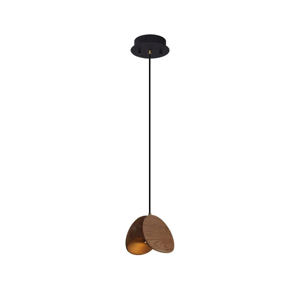 Pendant Light | Wood & Metal Integrated LED | Adjustable Suspension