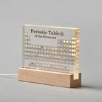 Periodic Table Display | Illuminated Acrylic & Wooden Base | 83 Real Elements