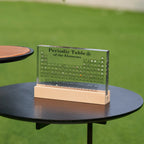 Periodic Table Display | Illuminated Acrylic & Wooden Base | 83 Real Elements