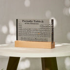 Periodic Table Display | Illuminated Acrylic & Wooden Base | 83 Real Elements