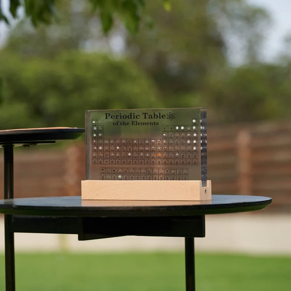 Periodic Table Display | Laser-Engraved Acrylic & 83 Real Elements | Three Sizes