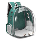 Pet Backpack | Transparent Capsule & Breathable Oxford | For Cats, Small Dogs & Birds