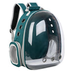 Pet Backpack | Transparent Capsule & Breathable Oxford | For Cats, Small Dogs & Birds