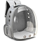 Pet Backpack | Transparent Capsule & Breathable Oxford | For Cats, Small Dogs & Birds