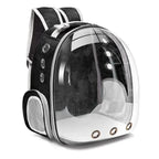 Pet Backpack | Transparent Capsule & Breathable Oxford | For Cats, Small Dogs & Birds