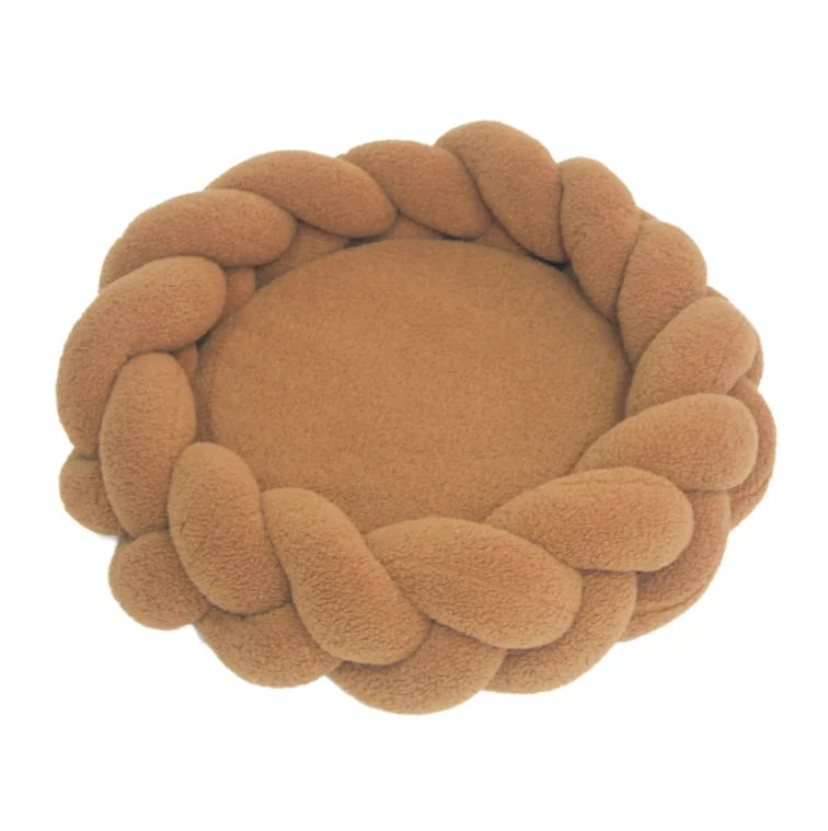Pet Bed | Braided Edge & Soft Plush | Machine Washable