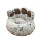 Pet Bed | Paw-Shaped Plush & Removable Washable Cover